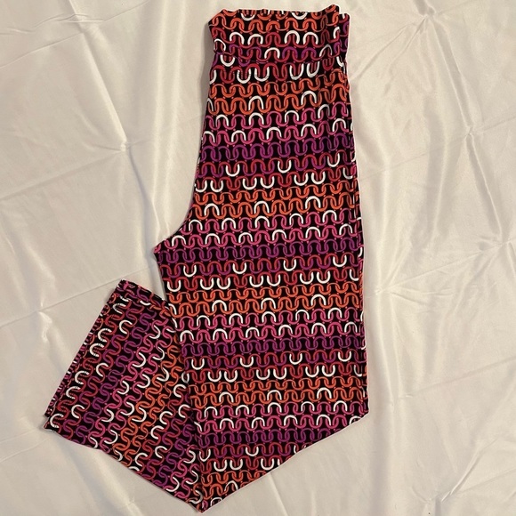 Trina Turk Other - Trina Turk Echo Chain Swim Cover Up Pant Wide Leg XL stretchy orange purple pink